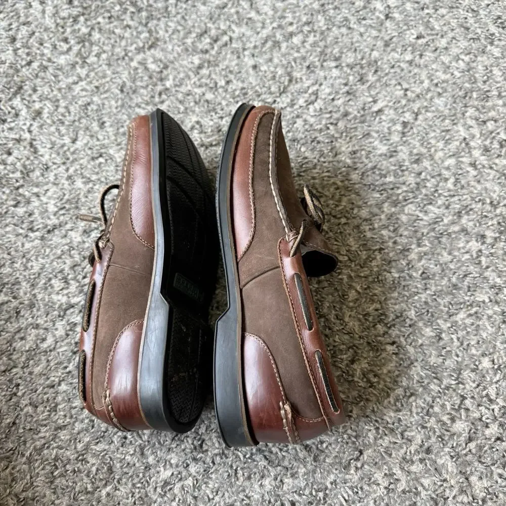 Sperry Boat Shoes Brown Leather Men’s Size US 8.5 Wave Comfort Preppy
